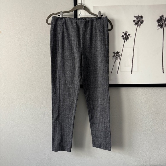 Saks Fifth Avenue | NWOT Skinny Tweed Ankle Dress Pants in Gray Size Medium - Picture 2 of 6
